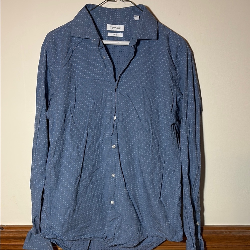Calvin Klein Blue Casual Button Down Shirt